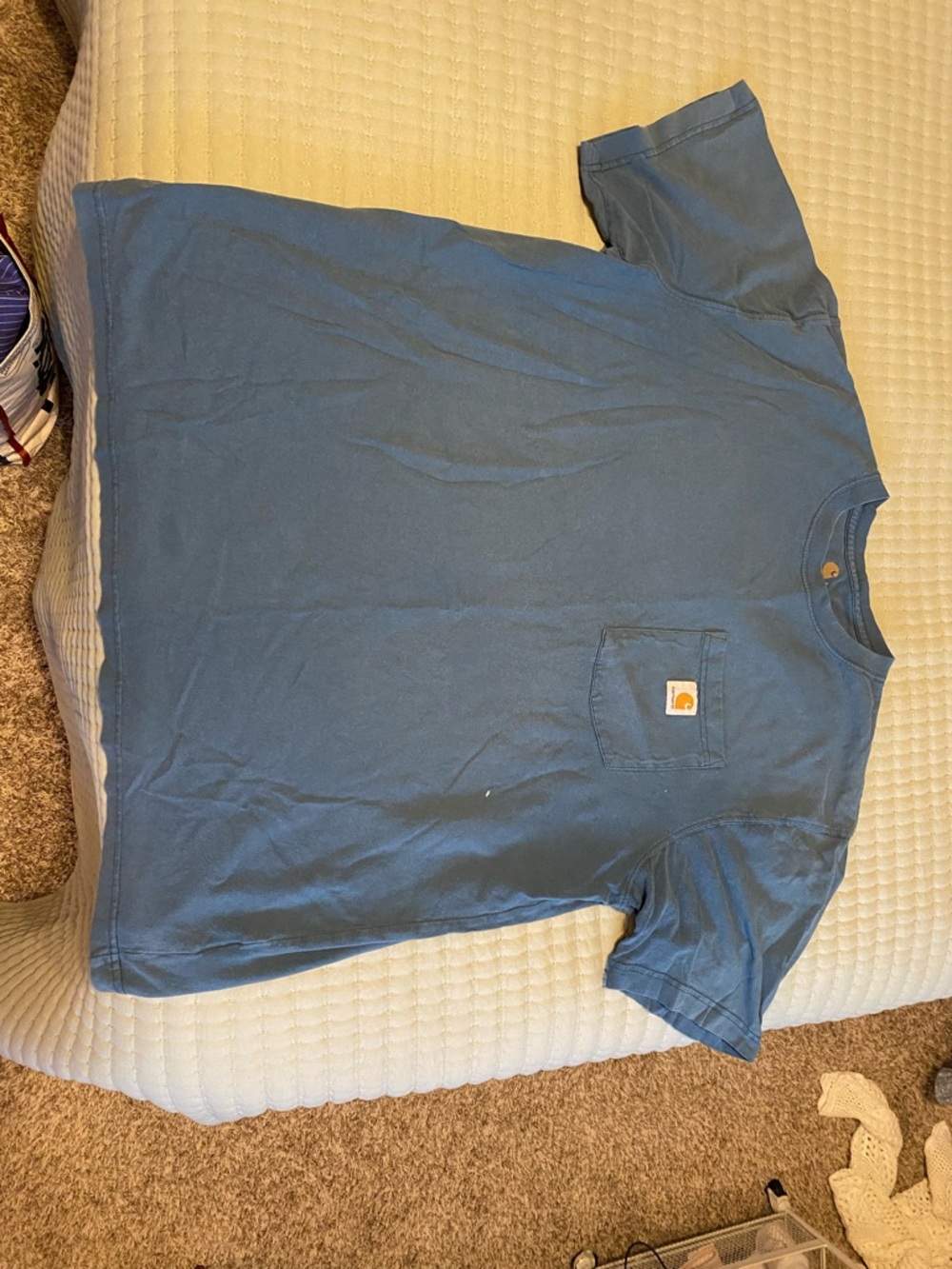 Carhartt Men's Short Sleeve Pocket T-Shirt — Slate Blue